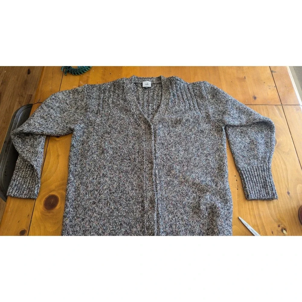 Cabi Coffee House Duster Cardigan Sweater Knit Open Front Multicolor Size S‎